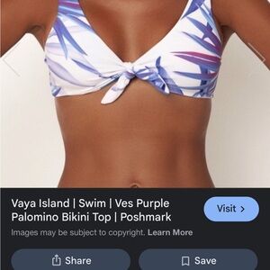 Vaya Island Purple Bikini Top